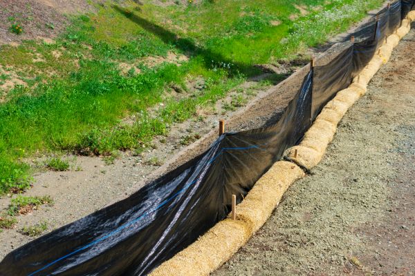Straw Wattle Installation in Bloomfield Hills